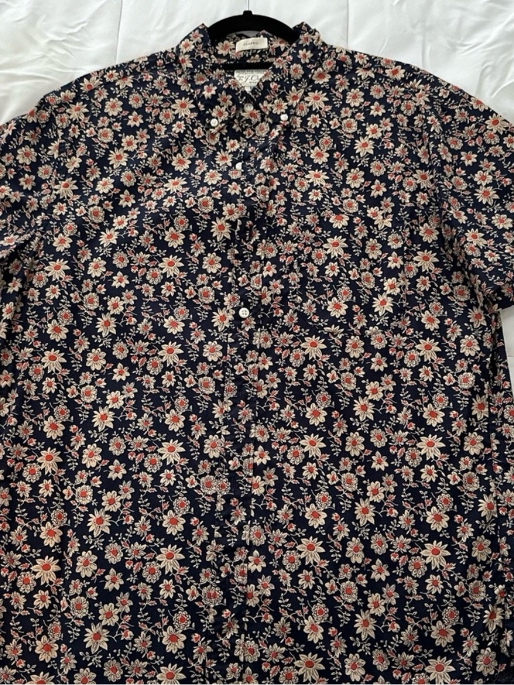 Two J. Crew Stretch Floral Mens Shirts